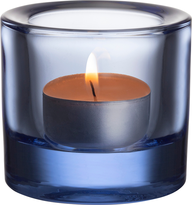 Bougeoir pour bougies chauffe-plat Kivi 6 cm, cobalt