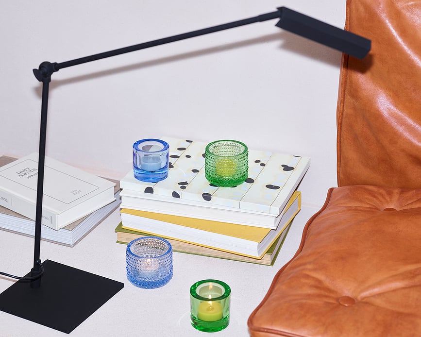 Bougeoir pour bougies chauffe-plat Kivi 6 cm, vert