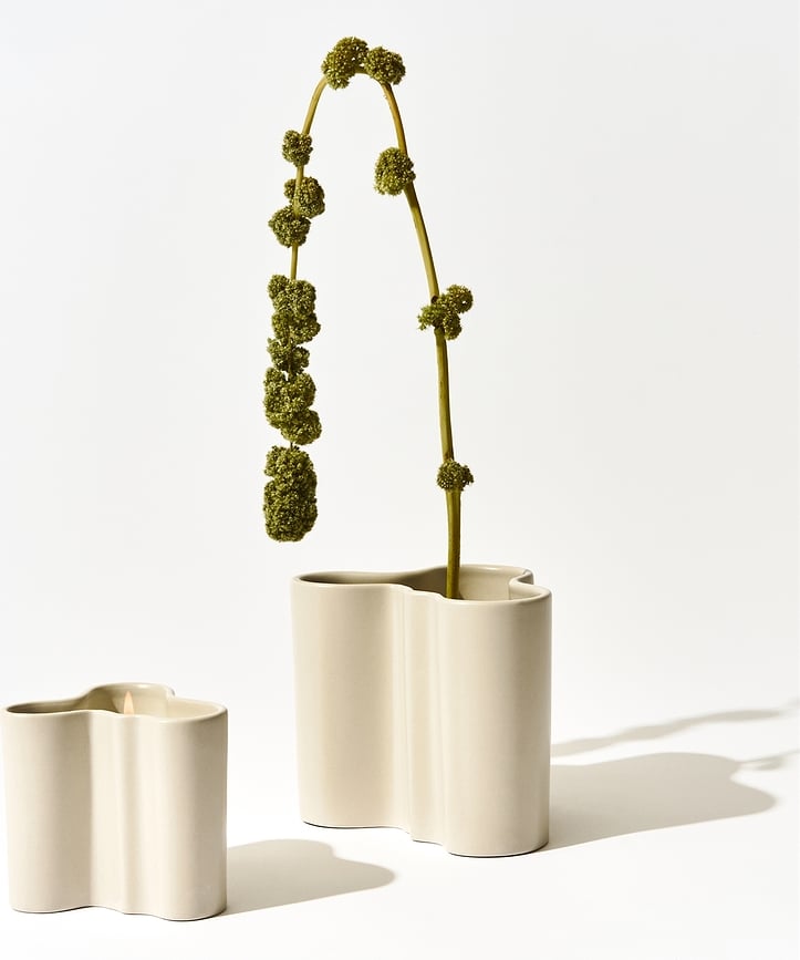 Bougie parfumée Aalto 11 cm, couleur sable