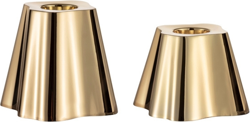 Candelabros Aalto para velas clásicas 5 cm + 6,5 cm, latón, 2 unidades