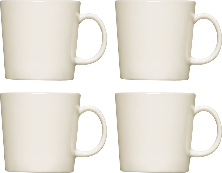 Чашки Teema 300 мл, білі, 4 шт.