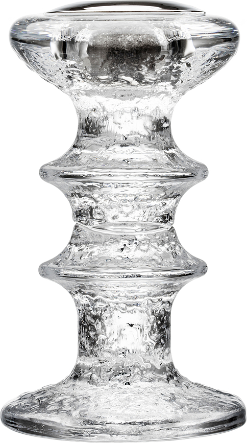 Chandelier pour bougie classique Festivo 12 cm en verre avec insert métallique