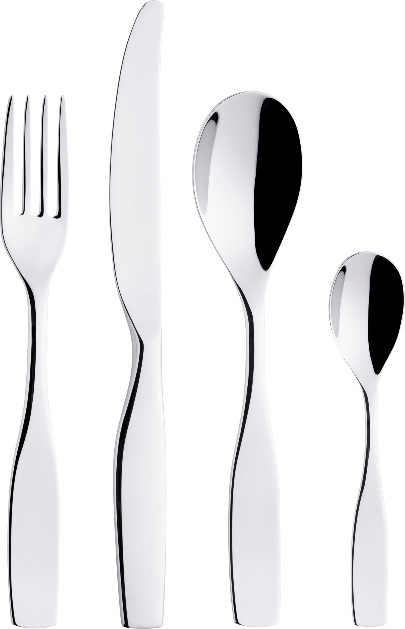 Citterio 98 Besteckset, hochglanzpolierter Stahl, 16-teilig