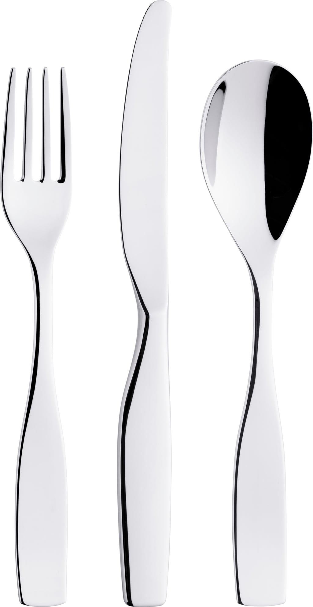 Citterio 98 Dessertbesteck-Set, spiegelpolierter Stahl, 12-teilig