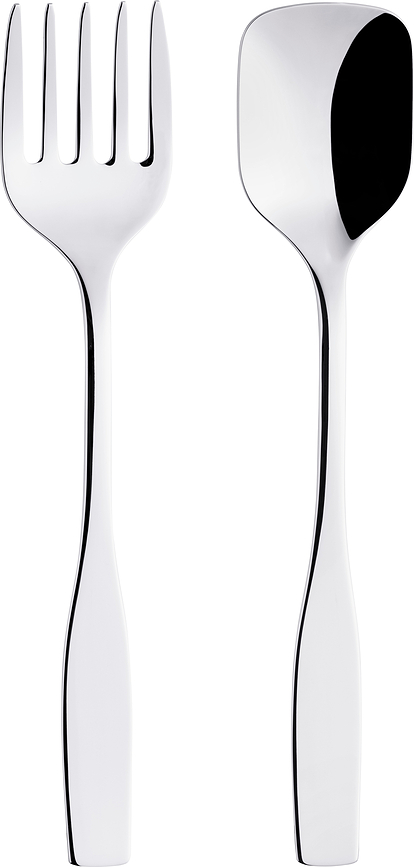 Cubiertos de servir Citterio 98 de acero pulido, set de 2 piezas