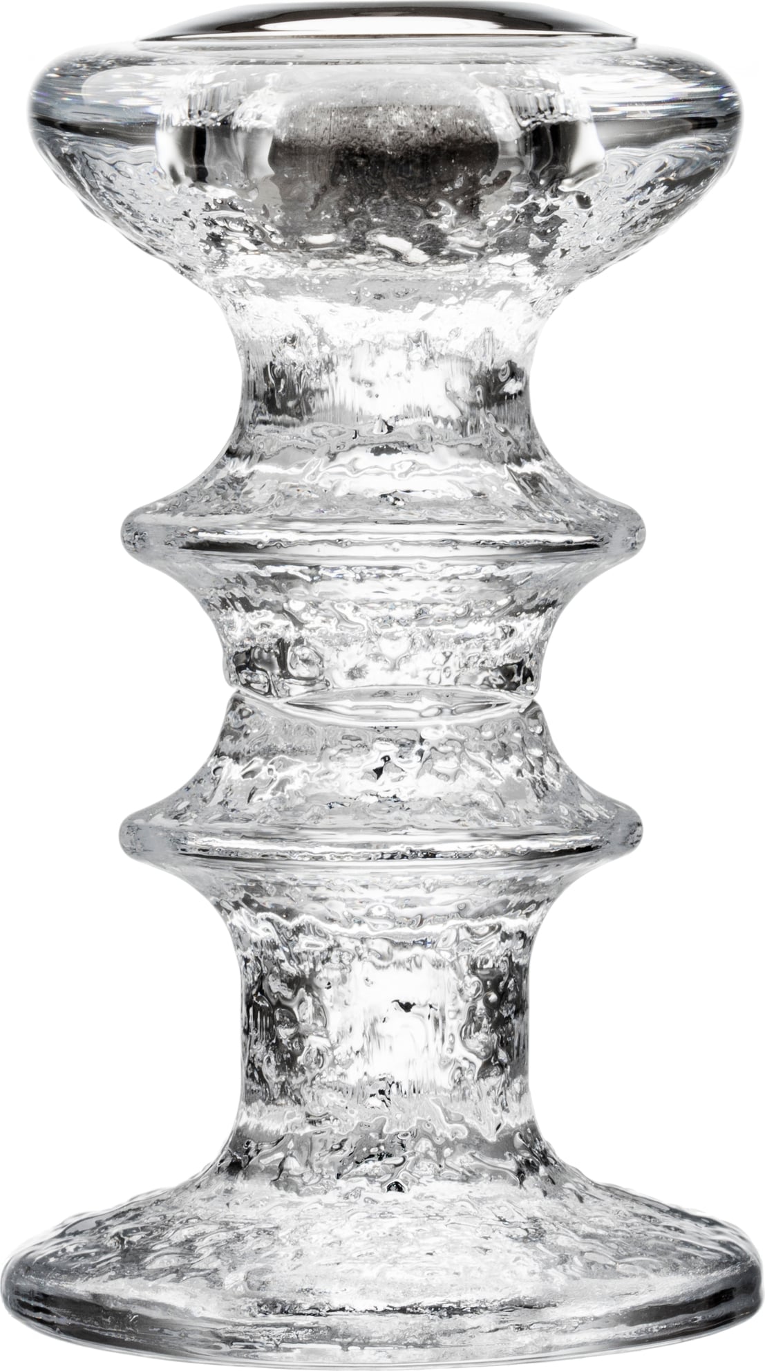 Kerzenleuchter für Langkerzen Festivo Kerzenhalter Für Klassische Kerzen 12 Cm, Glas Mit Metalleinsatz