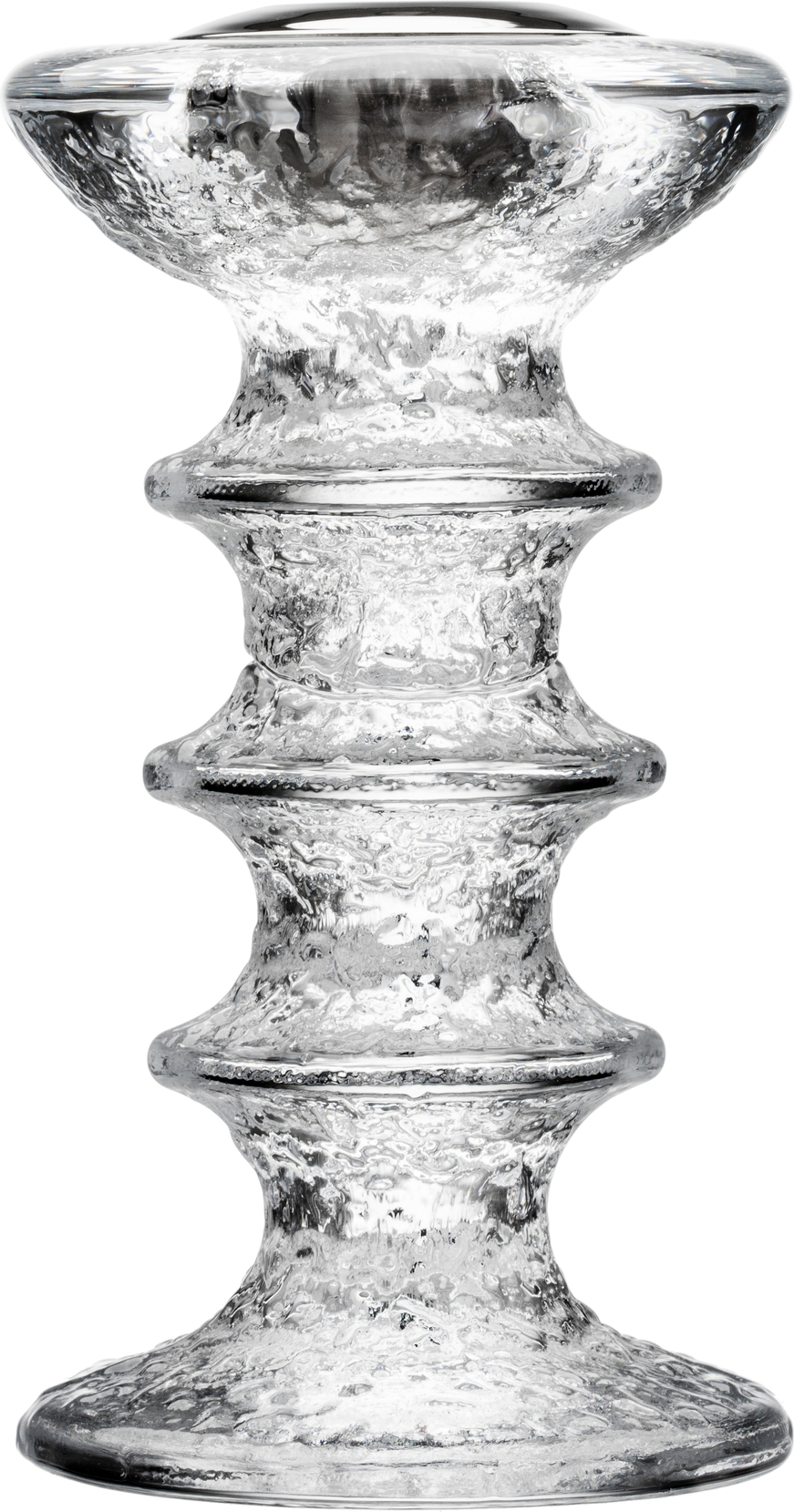 Festivo Kerzenhalter für klassische Kerzen 15 cm, Glas mit Metalleinsatz