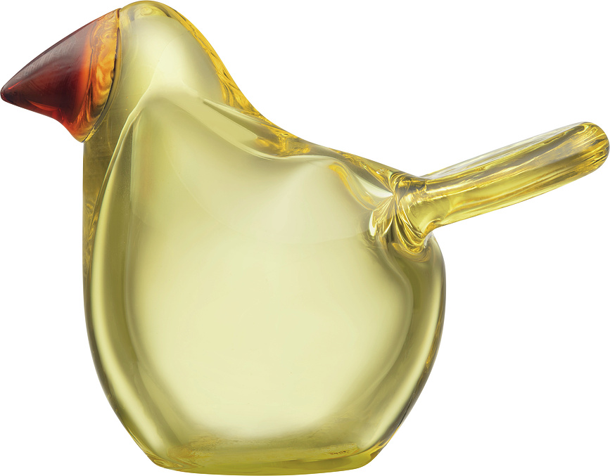 Flycatcher Dekoracija žuta staklena