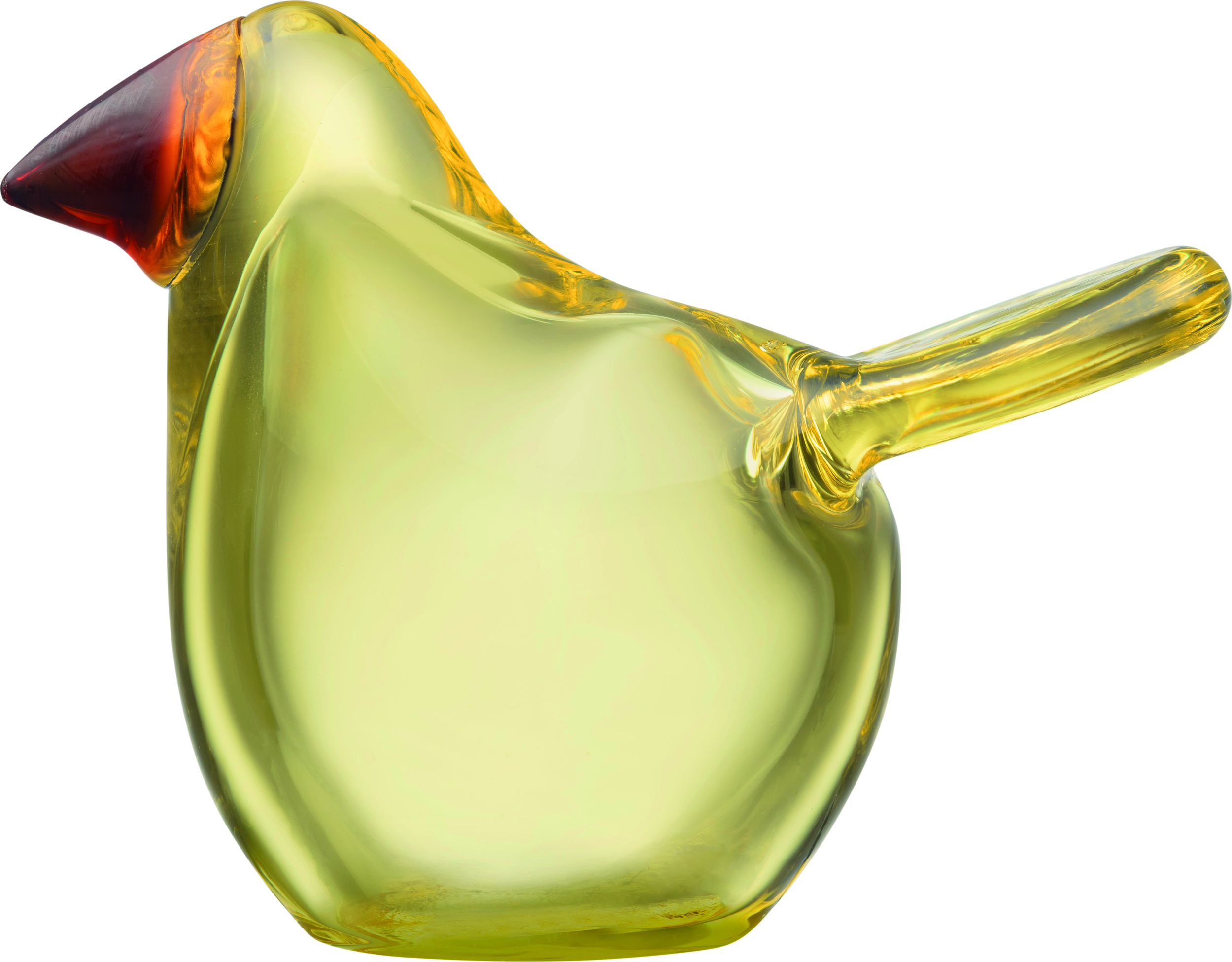 Flycatcher Dekoration gelb aus Glas