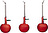 Iittala Apple Boules de Noël, rouges, Lot de 3