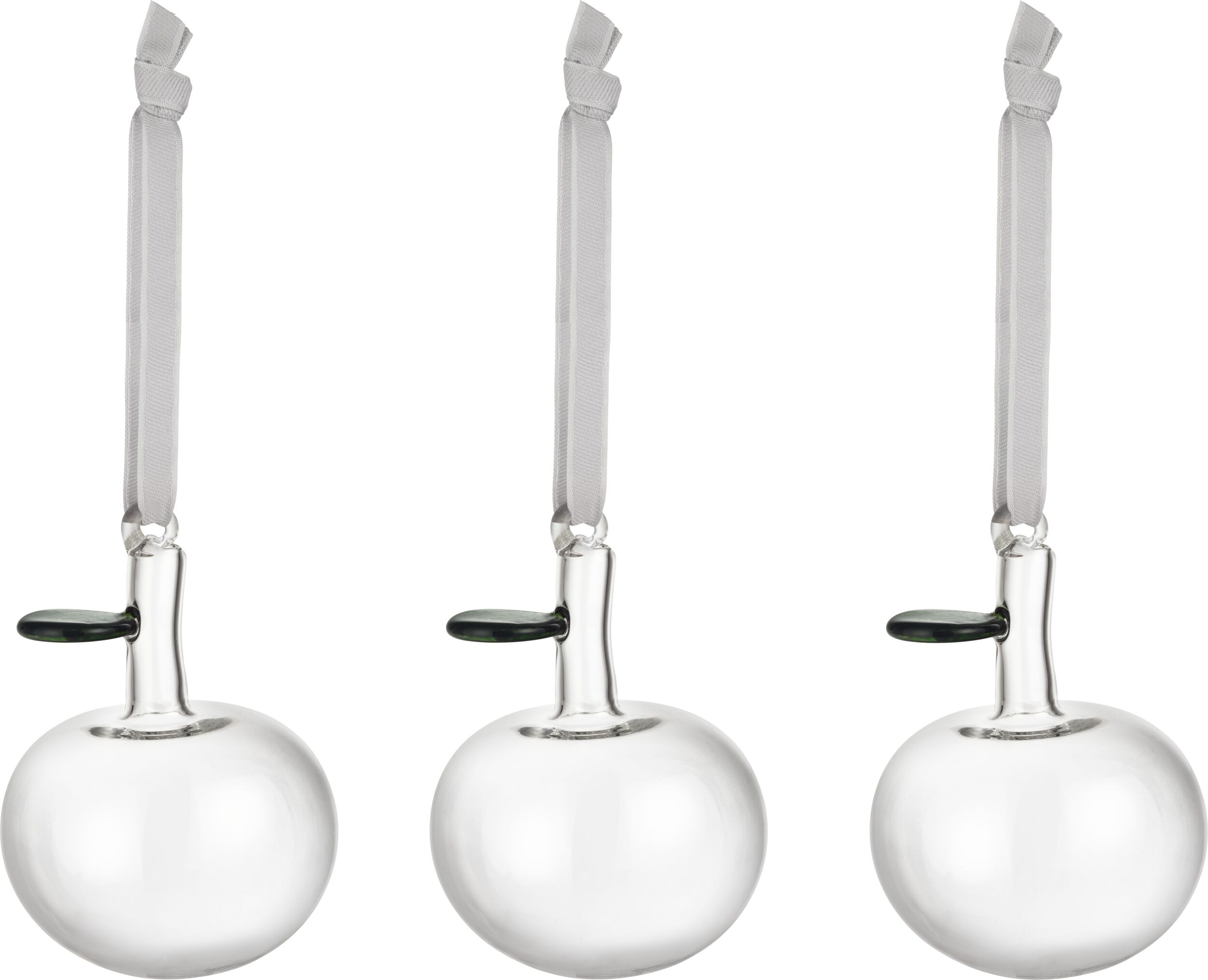 Iittala Apple Weihnachtskugeln transparent 3 St.