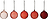Iittala Christmas bulbs 8 cm red 5 pcs