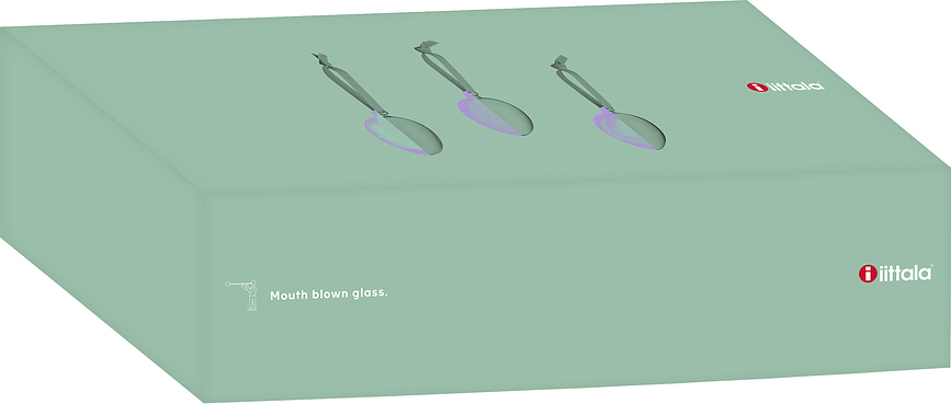 Iittala Egg Boules de Noël forme œuf, rose, violet et vert, Lot de 3