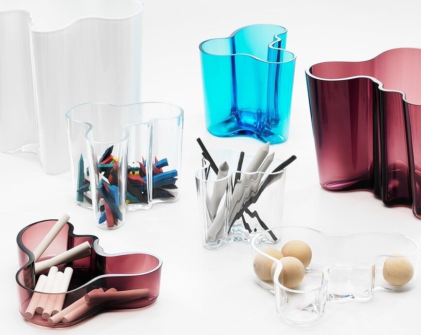 Jarrón Aalto, 22 cm, transparente