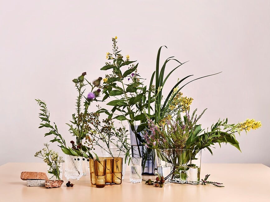 Jarrón Kastehelmi, 15 cm, gris