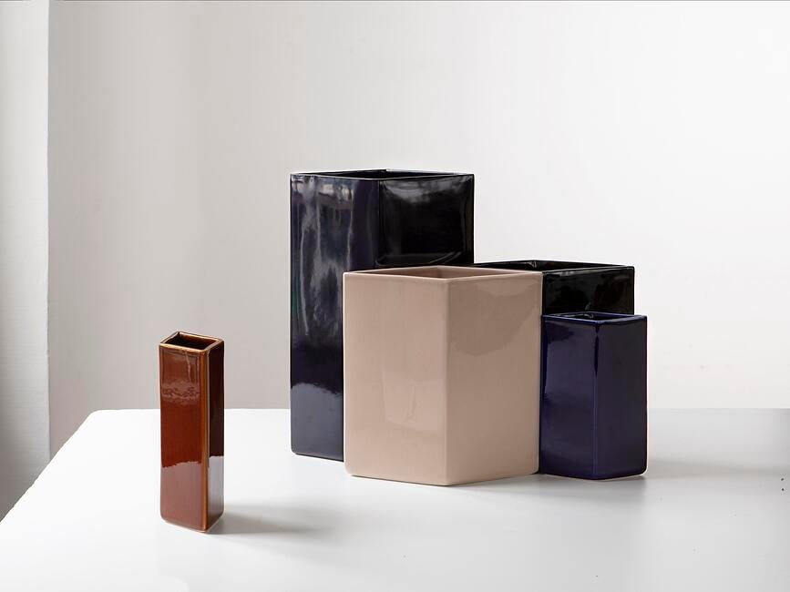 Jarrón Ruutu, 18 cm, marrón