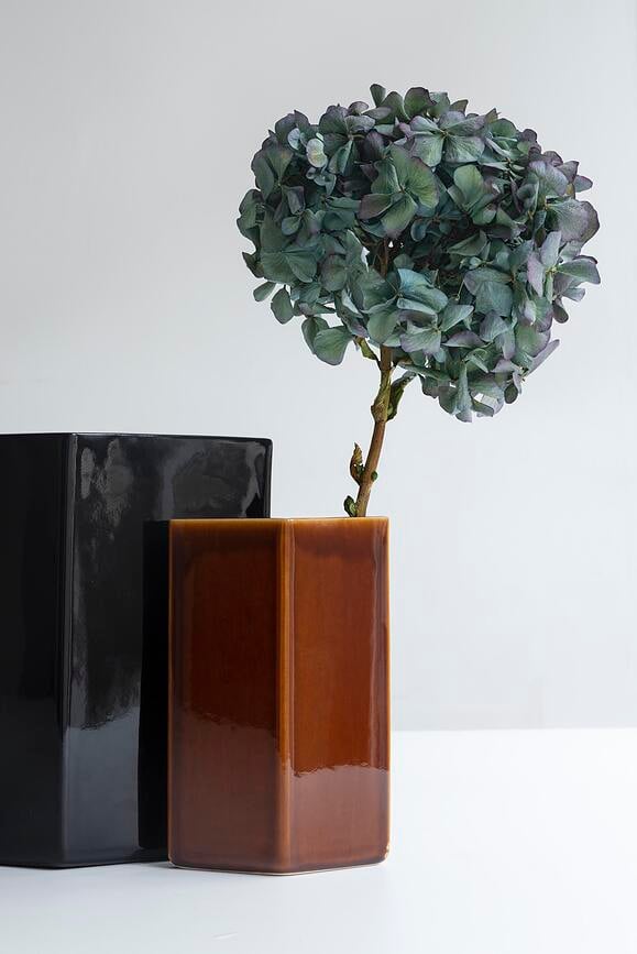 Jarrón Ruutu, 18 cm, marrón