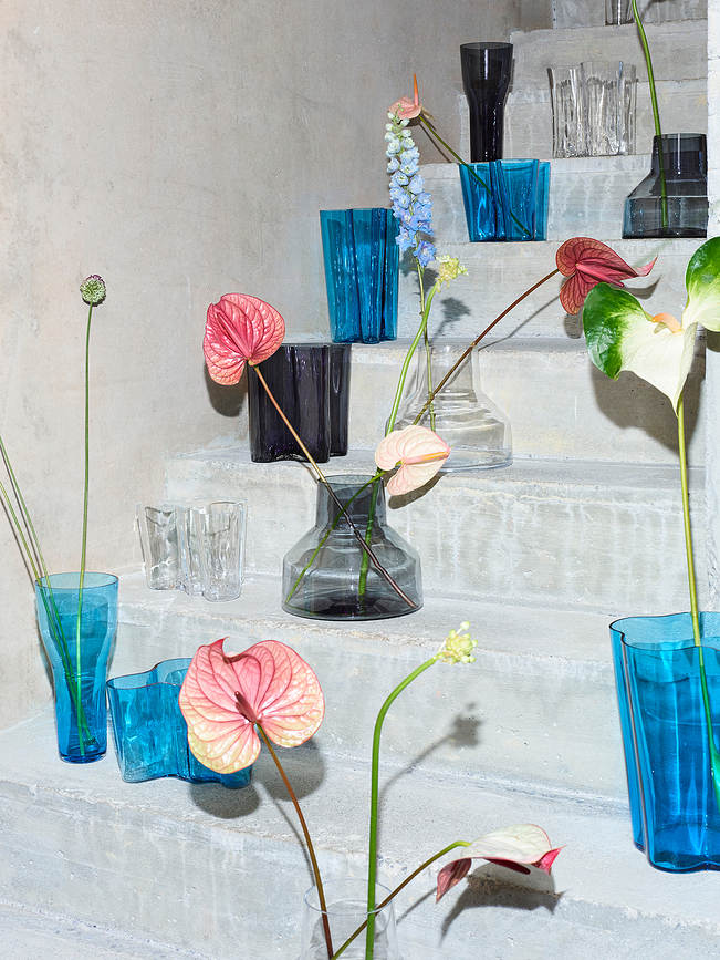 Jarrón Solare 12 x 26 cm, gris