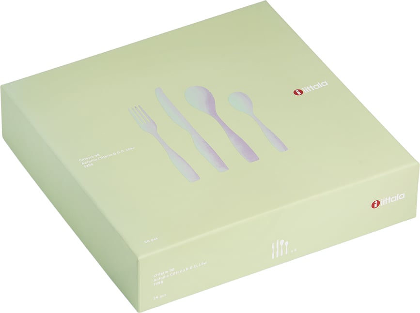 Juego de cubiertos Citterio 98 de acero mate, 24 piezas