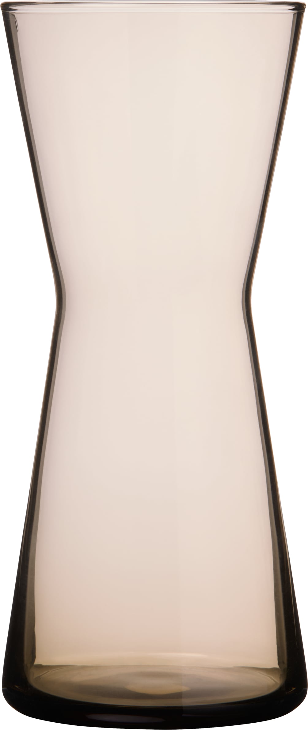 Kartio Vase 22 cm, transparent-braun