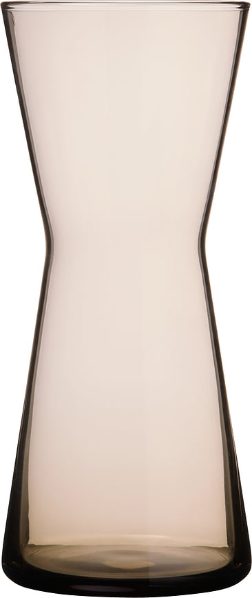 Kartio váza 22 cm, átlátszó-barna