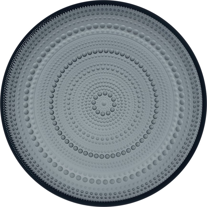 Kastehelmi Assiette Plate 24 cm, gris foncé