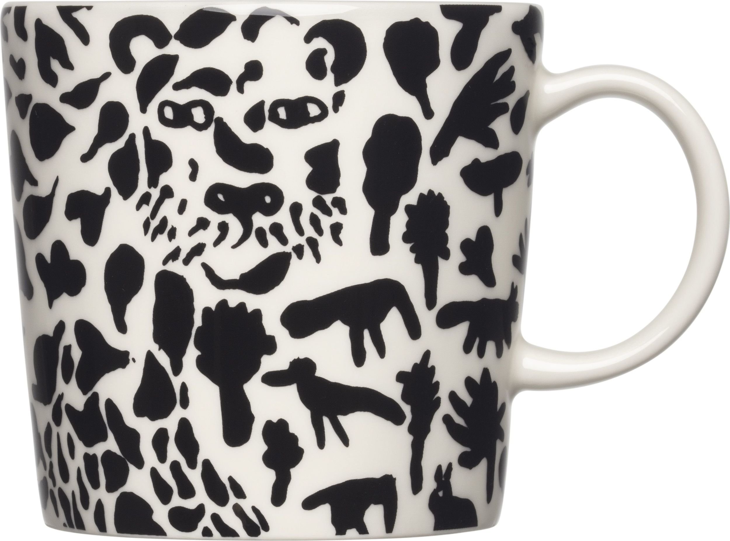 Kubek Oiva Toikka Cheetah 300 ml czarno-biały