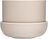 Maceta Nappula, 13 cm, beige, con plato