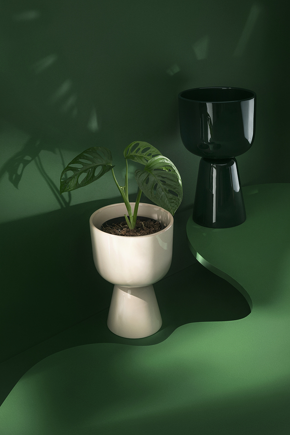 Macetero Nappula, 15,5 cm, blanco