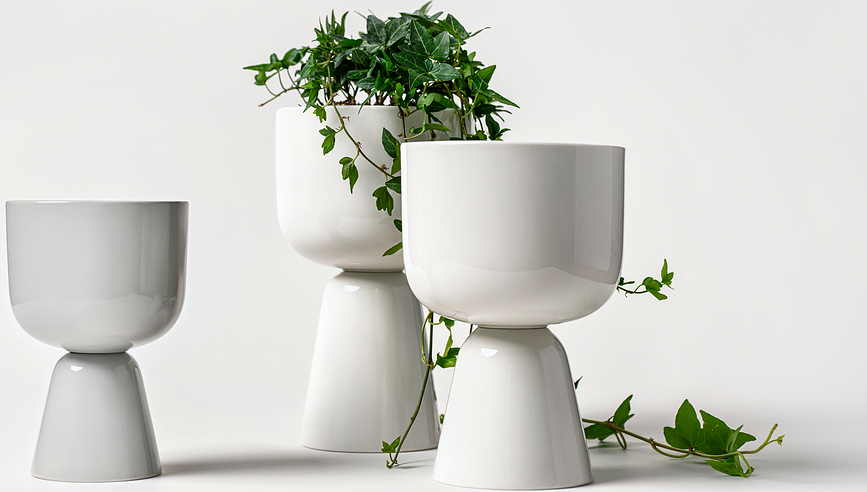 Macetero Nappula 23 x 15,5 cm, negro mate