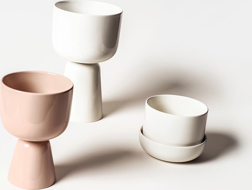 Macetero Nappula 26 x 15,5 cm gris claro