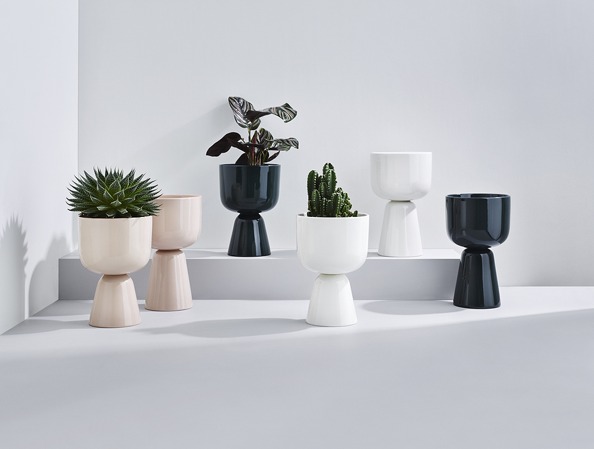 Macetero alto Nappula, 15,5 cm, blanco