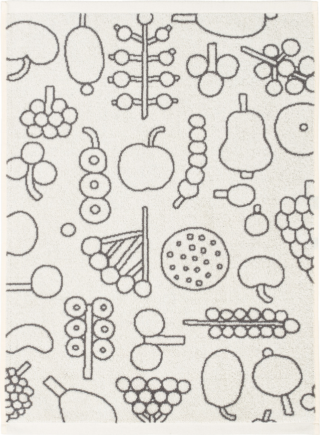 Oiva Toikka Frutta Handtuch 50 x 70 cm grau