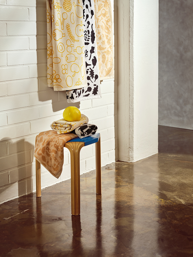 Oiva Toikka Frutta Serviette de Bain 70 x 140 cm, grise