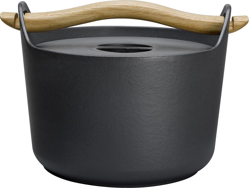 Olla de hierro fundido Sarpaneva con asa de madera 3 l