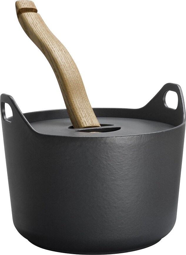 Olla de hierro fundido Sarpaneva con asa de madera 3 l