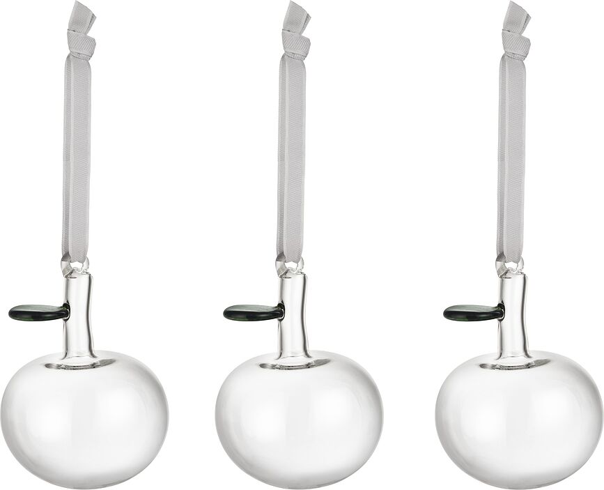 Palline di Natale Iittala Apple trasparenti 3 pz.