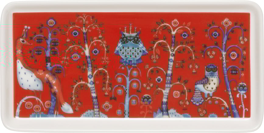 Plat de service Taika 12 x 24 cm, rouge