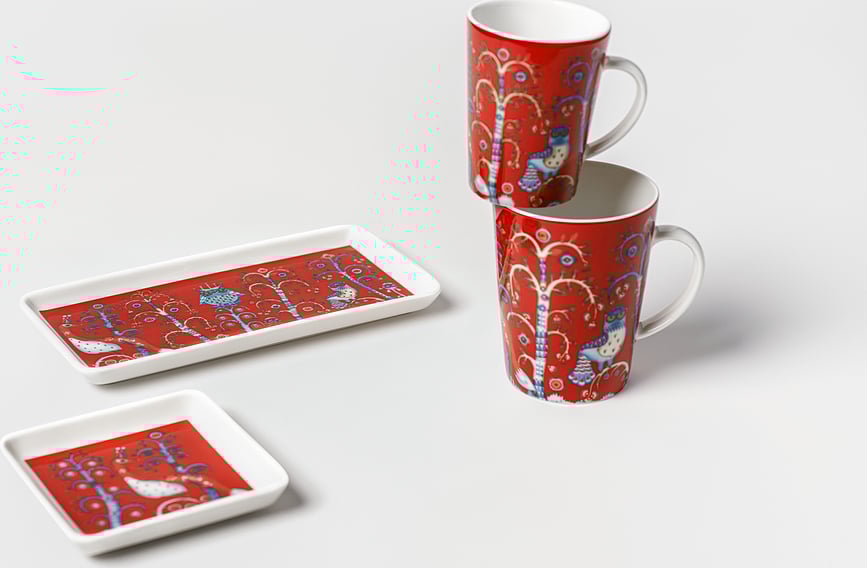 Plat de service Taika 12 x 24 cm, rouge