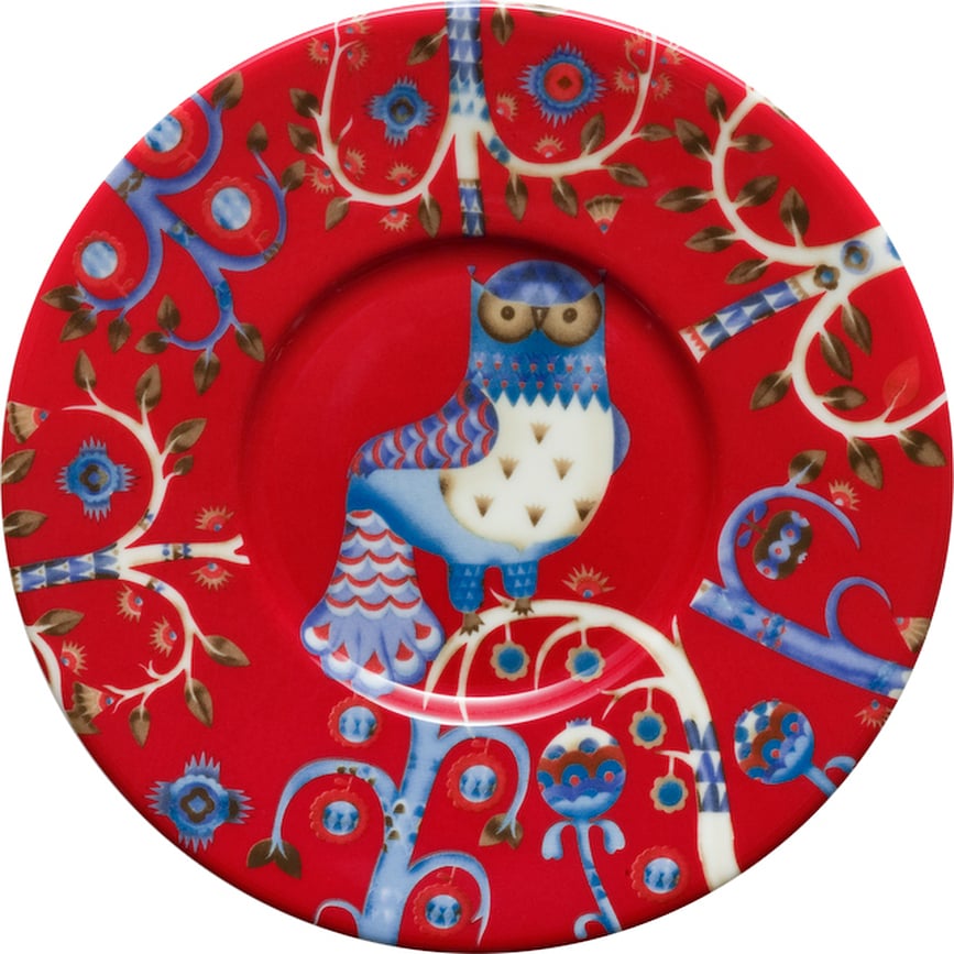 Platillo para taza de capuchino Taika, rojo