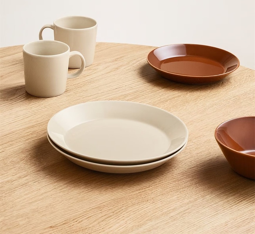 Plato Teema, 23 cm, gris claro