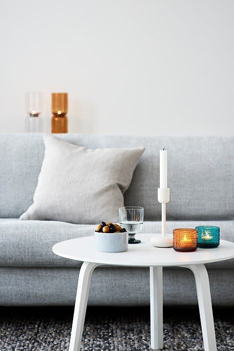 Candelabro bajo Nappula, plateado