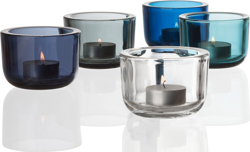 Portavelas Valkea, color ultramarino