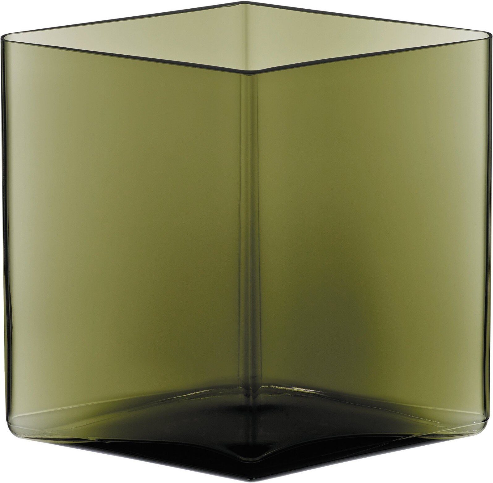 Ruutu Vase 20,5 x 18 cm grünes Moos