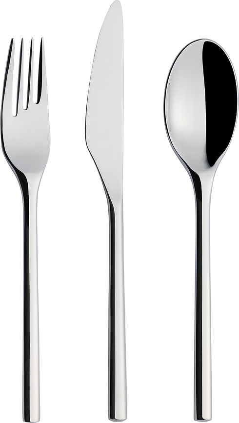 Service de couverts à dessert Artik, acier poli, 12 pièces