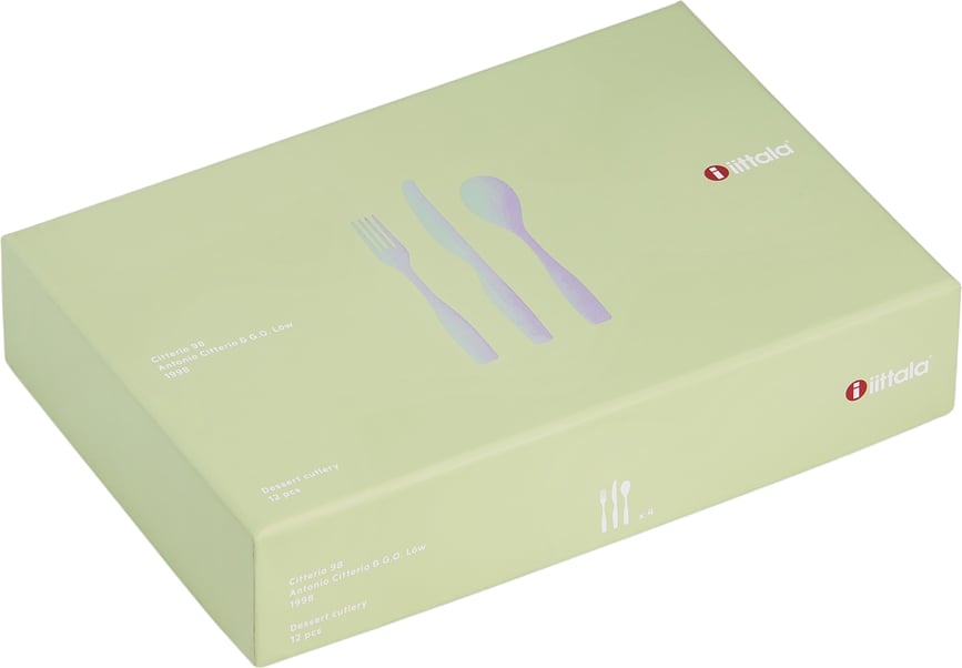 Service de couverts à dessert Citterio 98 en acier mat, 12 pièces