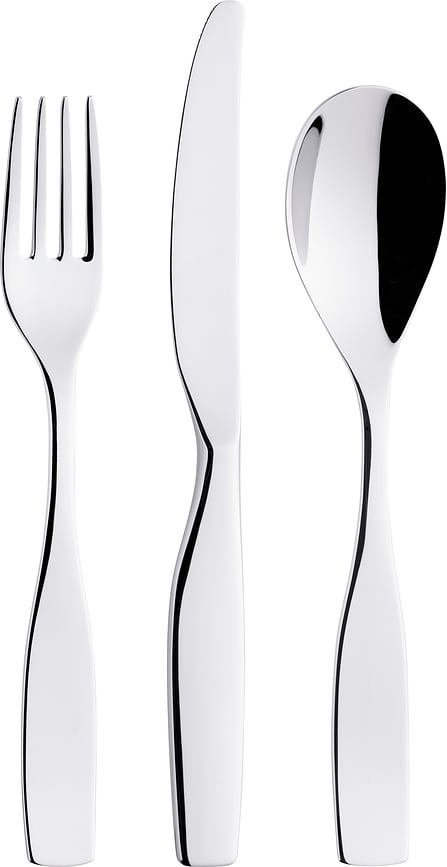 Service de couverts à dessert Citterio 98 en acier poli miroir, 12 pièces