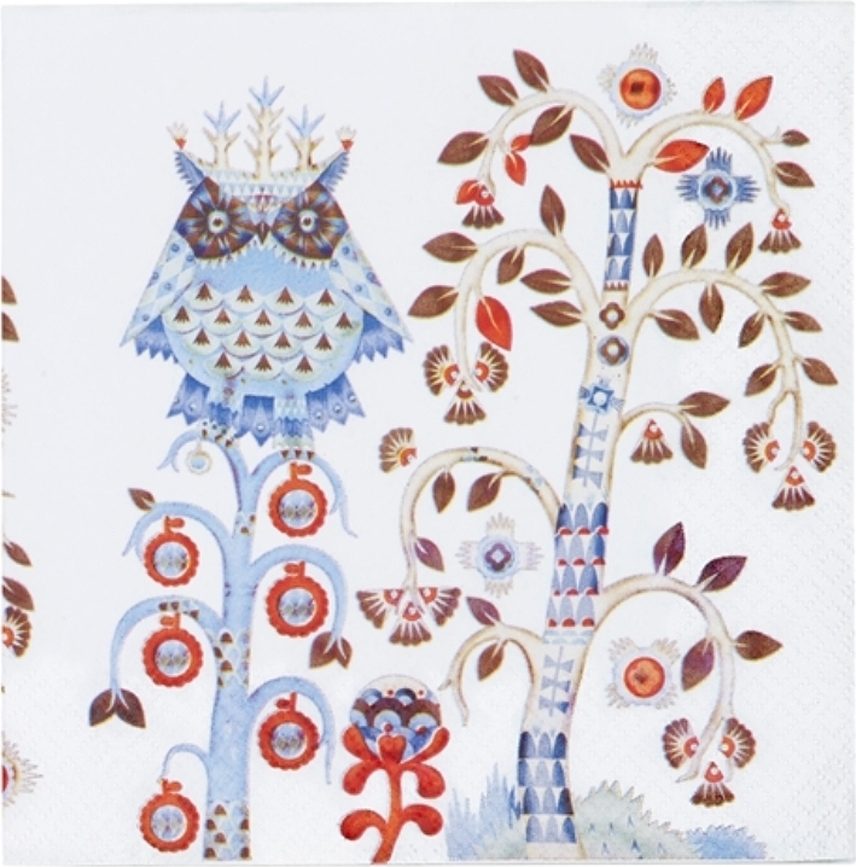 Serviettes en papier Taika 16,5 x 33 cm, blanches