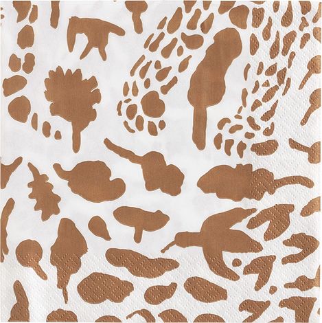 Serwetki papierowe Oiva Toikka Cheetah 33 x 33 cm brązowe