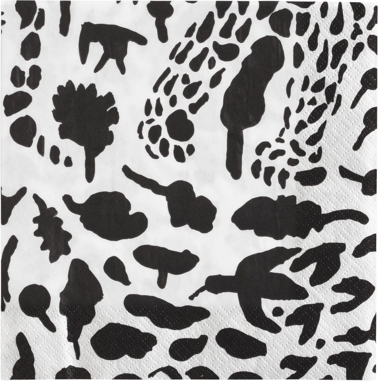 Serwetki papierowe Oiva Toikka Cheetah 33 x 33 cm czarno-białe